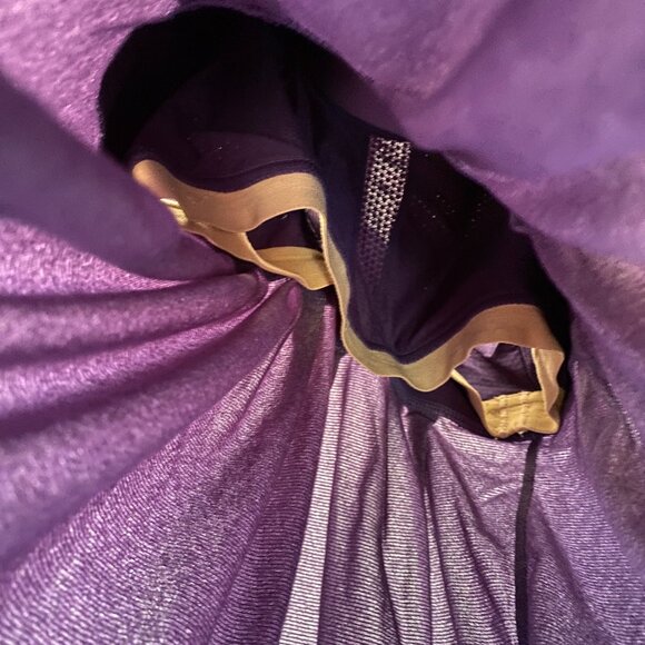 Lululemon Purple Two-Tone No Limits Tank with Built-In Bra | Racerback Flowy Ath - Picture 2 of 5